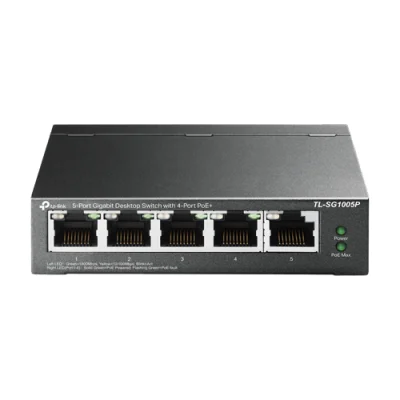 Switch 4 x RJ45 1G PoE, 1 x RJ45 1G, Unmanaged - TP-Link TL-SG1005P