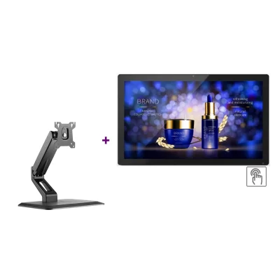 Pachet interactiv format din Display EvoBoard THD2401 touch 24" si Suport monitor reglabil Blackmount LDT35-T01