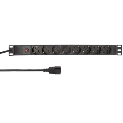 PDU 19", 8 X SCHUKO, 1U, CABLU 3M CU C14, NEGRU